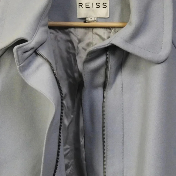 REISS oversized boxy periwinkle Hallie wool/cashmere coat med - Picture 10 of 12